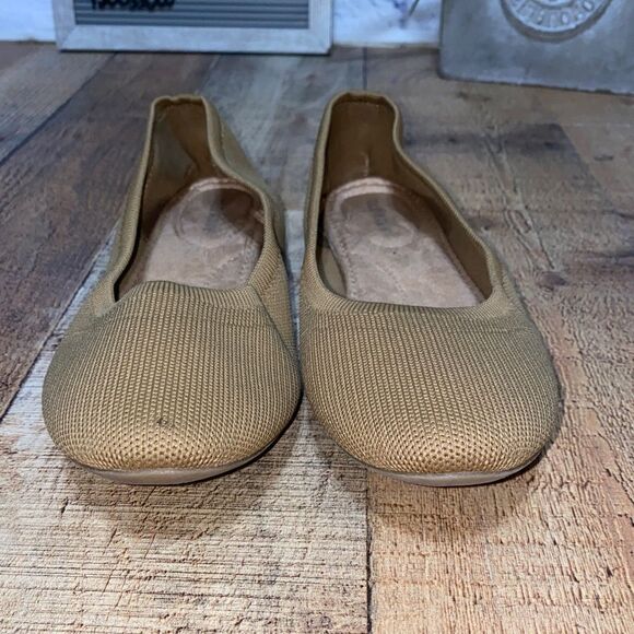 Old navy knit almond toe ballet flats tan - Picture 3 of 9